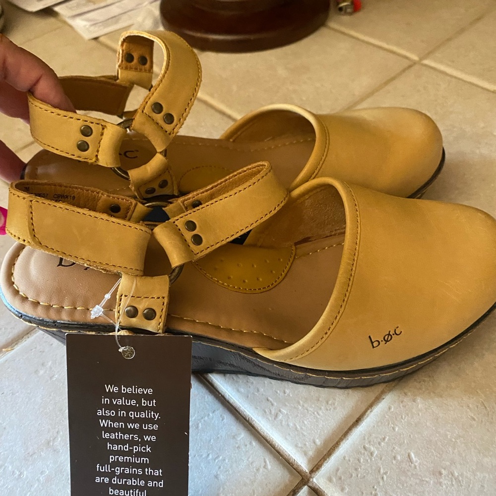 BOC Leather Mustard Mary Jane Platforms